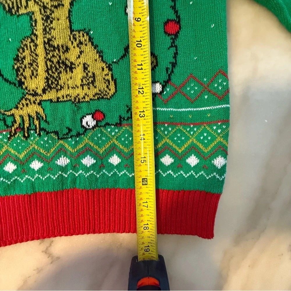 Grinch Christmas knitted ugly Sweater size 6.